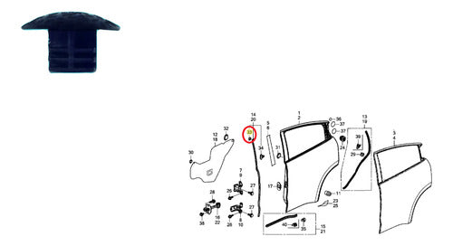 Presilha Guarnicao Porta Diant. - Honda City 2018 2019 2020 0