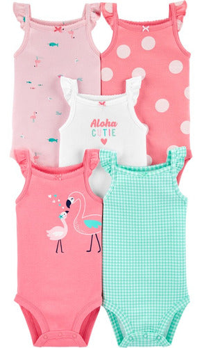 Carter's Set X 5 Bodies Musculosas Estampadas Bebe 12 Meses 0