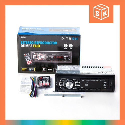 Car Stereo Ditron with Bluetooth USB SD FM Fixed 2