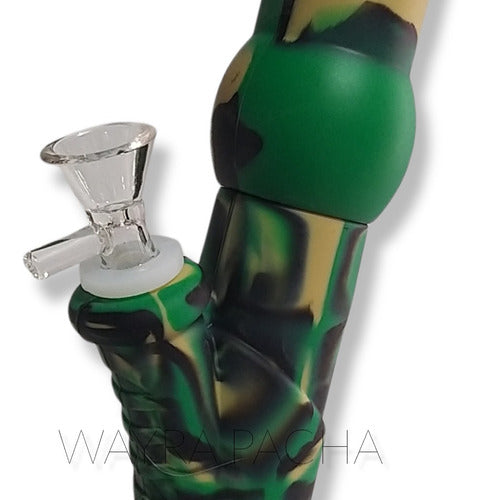 WAYRA PACHA Silicone Bong with Glass Ice Catcher 16