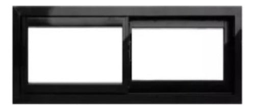 Blacksmith Black Window 120x40 V4mm with Mosquito Net and Grille 0