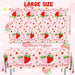 Dydamud Strawberry Waterproof Tablecloth Set for Parties, 3pcs 5