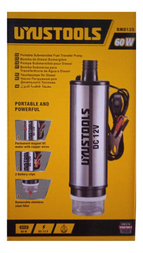 Uyustools Submersible Pump 12v Gas Oil for 200L Tank - Free One 1