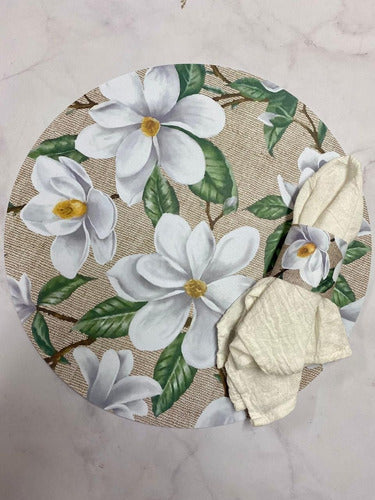 Set of 12 Paper Charger Plates + Napkin Ring 19