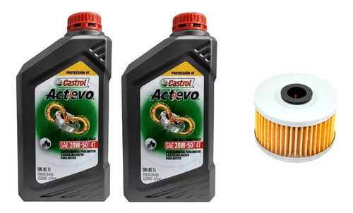 Kit Service Castrol 20w50 + Filtro Falcon 400 Motos Coyote 0