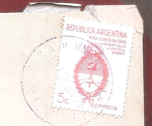 Argentina 1943 Sobre Circulado  Numero 83g 1