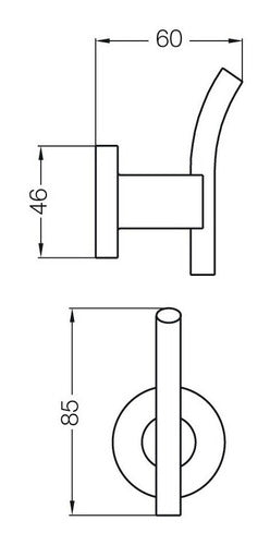 Accesorios Libby Fv Percha Cromado Baño 166/39 * 2