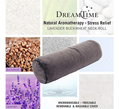 Dreamtime Dreamtime Neck Roll Pillow, Relleno De Trigo Sarra 3