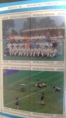 Estampilla Maradona Mundial Mexico 1986 (contiene 16 Unid.) 5