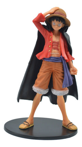 Generic Figura Muñeco Gashapone One Piece Luffy Con Capa Parado 1