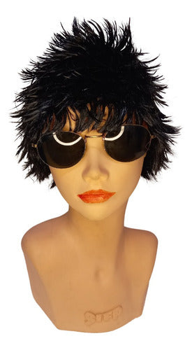 Pack of 6 Short Black Wig Party Favors P30 0