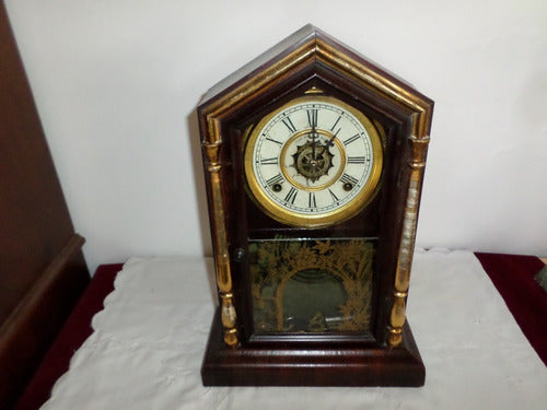 Antiguo Reloj Mesa Waterbury Clock Alarma Despertad No Envio 7