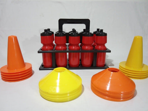 SC Canasto +10 Sport Bottles + 20 Turtle Cones + 10 Cones 17cm 1