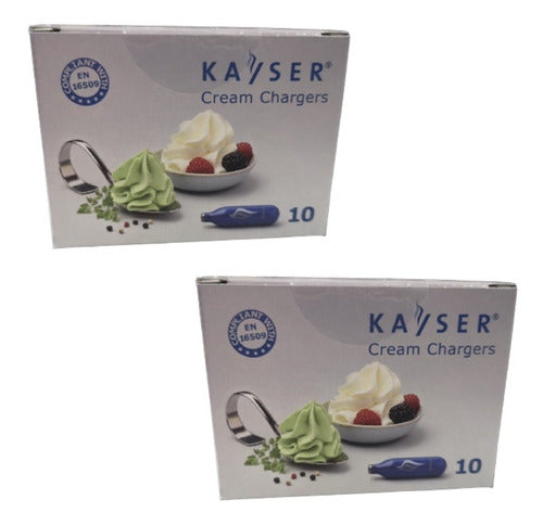 Kayser Cream Chargers Capsules Box of 20 Units Promo 1