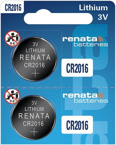 Renata CR2016 3V Lithium Battery Pack of 5 1