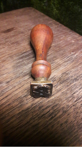 Antiguo Sello Lacre, Madera Bronce, Sano. 1