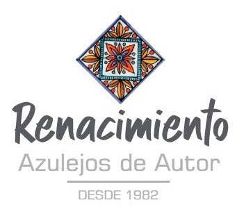 Renacimiento Azulejos de Autor Tacos / Tocetos 7.5 X 7.5 Cm. Linea Silvia Terracota 1