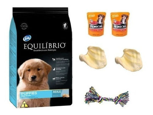 Equilibrio Cachorro Raza Grande 15k+comedero+orejas+envio 0