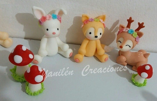 Animalitos Del Bosque Adorno Para Torta 3