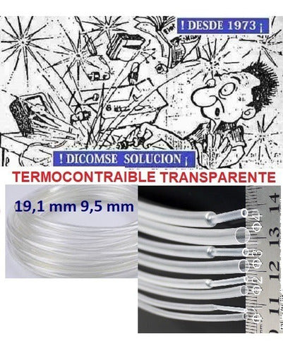 Termocontraible Transparente 19.1 Mm Espagueti X Metro 0