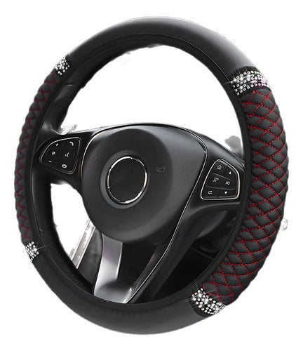 Fekey&jf Soft Leather Universal Steering Wheel Cover 38cm - 02 0