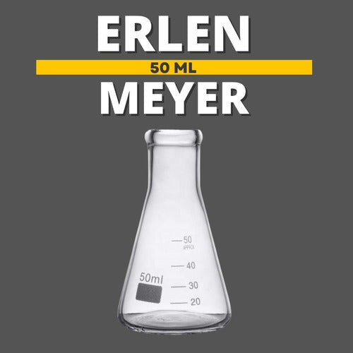 Promoção Erlenmeyer Boca Estreita 50 Ml Em Vidro Boro 3.3 1