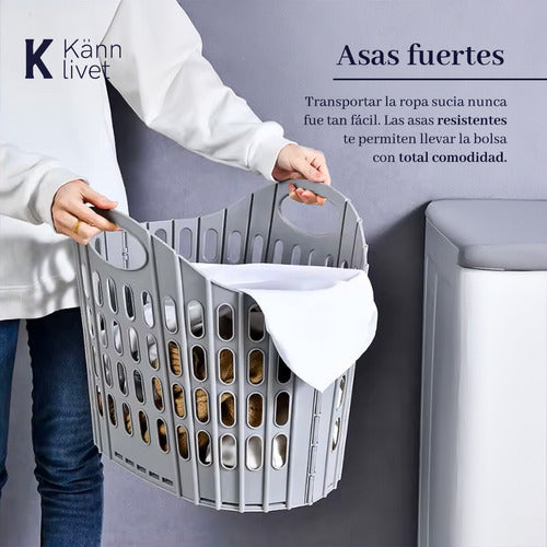 Känn Livet Foldable Plastic Laundry Basket Organizer 3