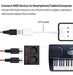 TNP Midi A USB Cable Interface Converter - IN OUT Midi Cable 1