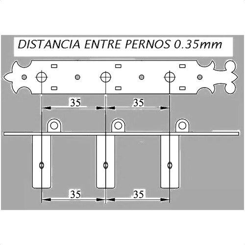 Denver Clavijero Para Guitarra Clasica Criolla Paso 35mm 2