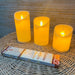 Juego X 3 Velas Led Con Moviiento Importadas Pila 15-12-10cm 1