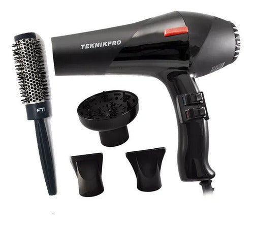 Teknikpro Secador De Pelo Pro Basic + Cepillo Brushing 0