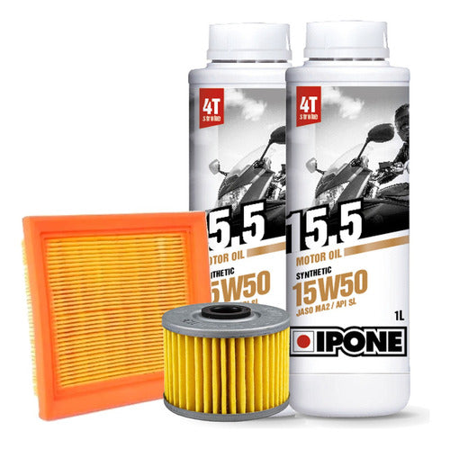 Honda Kit Service Tornado Ipone Semi 15W50 + Filters 0