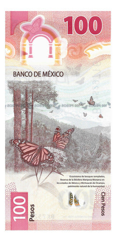 México Billete De Polímero 100 Pesos 2021 - Pick 134 - Unc 1