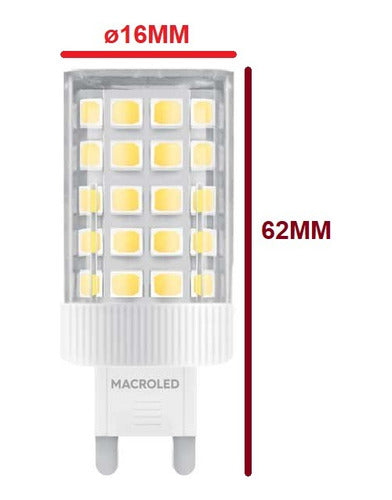 Macroled Bipin G9 LED Lamp 9W Pack of 10 7