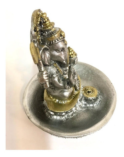 Ganesha Incense Holder 9.5 X 9 Cm Resin 1