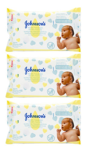 Johnson's Baby X3 Wet Wipes for Newborns 48u 0