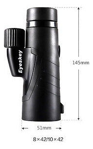 Eyeskey 8 X 42 Impermeable Manchar Alcance Telescopio Bak-4 2