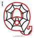 Elma Matrices Embroidery Machine Monogram Q Spider Web Letter Q 4455 4