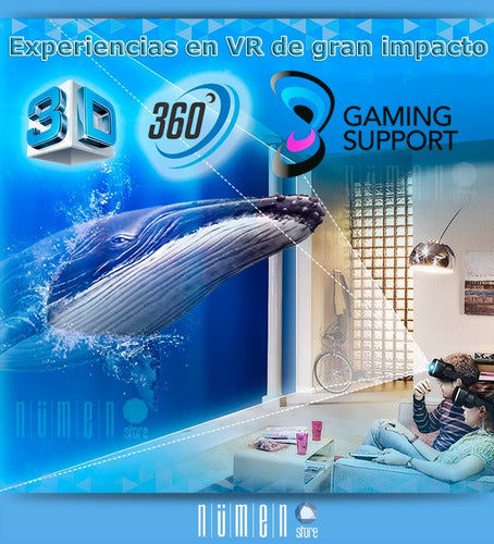 Professional Virtual Reality VR Headset + Sound + Joystick 3