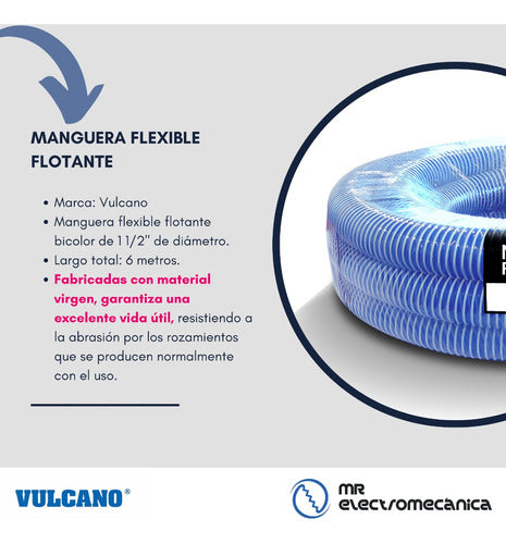 Vulcano Cleaning Kit for Pools - Includes 6 Meter Hose & Vacuum 5