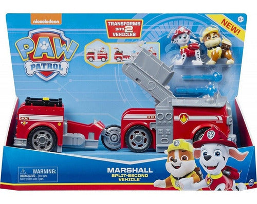 Paw Patrol 2-In-1 Vehicle with Launcher and 2 Figures JEG 16789 0