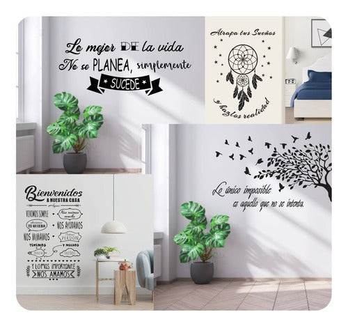 Decorative Wall Vinyls with Positive Quotes 0