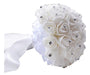 Boda Ramo Novia Dama Flor Artificial Flor Rosa Ramo Blanco N 2