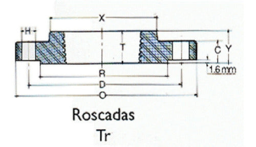 VALFER Brida Serie 150 - 3 Pulgadas Con Rosca Bsp 2