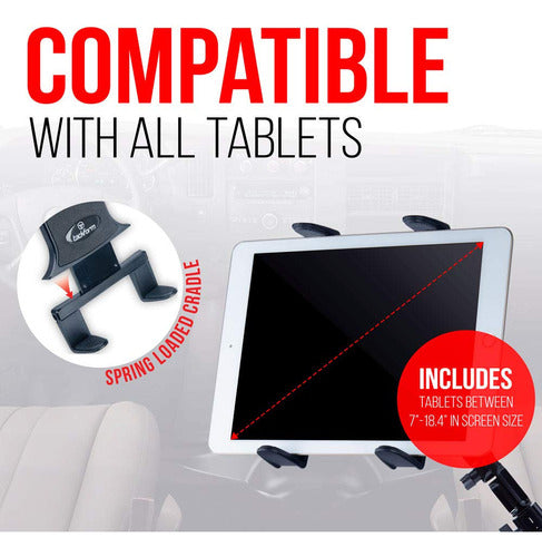 Tackform - Soporte Para Tablet Con Base De Metal Industrial 3