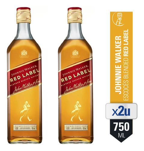 Combo Whiskey Johnnie Walker Red Label X2 Unidades 0