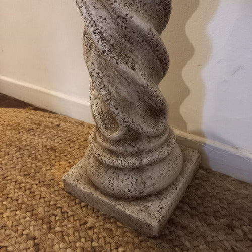 Columna Salomónica 80cm Cemento Y Leca 4