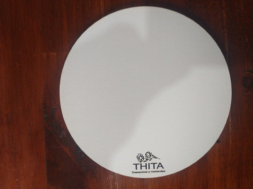 10 Bases Para Tortas Con Logo Grabado 25 Cm Fibroplus Blanco 1