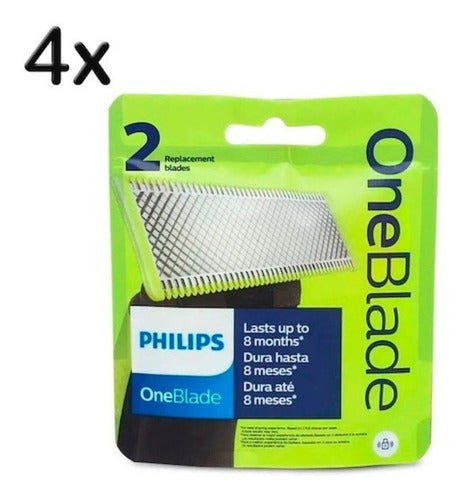 Philips 4x Repuesto Qp220 Afeitadora Oneblade 1