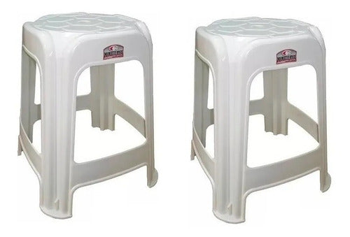 Colombraro Model Gol Square Plastic Stools (Set of 2) 0